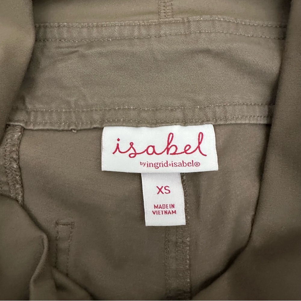 Ingrid & Isabel Women’s Maternity Tan Nylon Full Panel Brown Pants Size XS - Picture 4 of 10